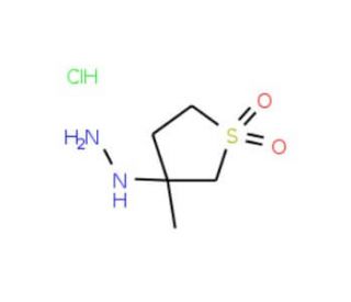 (3-methyl-1,1-dioxidotetrahydrothien-3-yl)hydrazine hydrochloride - chemical structure image