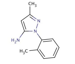 3-Methyl-1-(2-methylphenyl)-1H-pyrazol-5-amine (CAS 91331-68-9) - chemical structure image