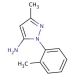 3-Methyl-1-(2-methylphenyl)-1H-pyrazol-5-amine (CAS 91331-68-9) - chemical structure image