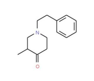 3-Methyl-1-(2-phenylethyl)-4-piperidone (CAS 129164-39-2) - chemical structure image
