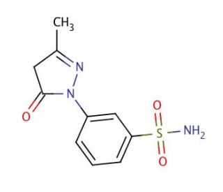 3-Methyl-1-(3&prime;-sulfoamidophenyl)-5-pyrazolone (CAS 89-29-2) - chemical structure image