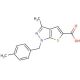 3-methyl-1-(4-methylbenzyl)-1H-thieno[2,3-c]pyrazole-5-carboxylic acid - chemical structure image