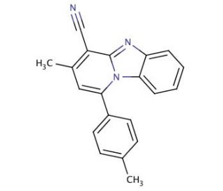 3-methyl-1-(4-methylphenyl)pyrido[1,2-a]benzimidazole-4-carbonitrile - chemical structure image