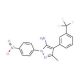 3-Methyl-1-(4-nitrophenyl)-4-[3-(trifluoromethyl)-phenyl]-1H-pyrazol-5-ylamine - chemical structure image