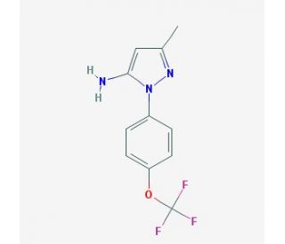 3-methyl-1-[4-(trifluoromethoxy)phenyl]-1H-pyrazol-5-amine - chemical structure image