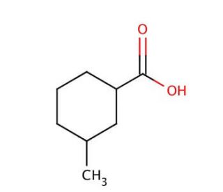 3-Methyl-1-cyclohexanecarboxylic acid, mixture of cis and trans (CAS 13293-59-9) - chemical structure image