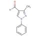 3-Methyl-1-phenyl-1H-pyrazole-4-carboxaldehyde (CAS 21487-48-9) - chemical structure image