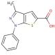 3-Methyl-1-phenyl-1H-thieno[2,3-c]pyrazole-5-carboxylic acid (CAS 24086-27-9) - chemical structure image