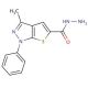 3-Methyl-1-phenyl-1H-thieno[2,3-c]pyrazole-5-carboxylic acid hydrazide - chemical structure image