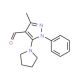3-Methyl-1-phenyl-5-pyrrolidin-1-yl-1H-pyrazole-4-carbaldehyde - chemical structure image