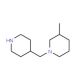 3-Methyl-1-(piperidin-4-ylmethyl)piperidine (CAS 926254-81-1) - chemical structure image