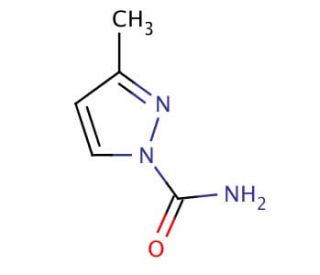 3-Methyl-1-pyrazolecarboxamide (CAS 873-50-7) - chemical structure image