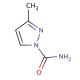 3-Methyl-1-pyrazolecarboxamide (CAS 873-50-7) - chemical structure image