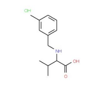 3-methyl-2-{[(3-methylphenyl)methyl]amino}butanoic acid hydrochloride - chemical structure image