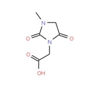 (3-methyl-2,5-dioxoimidazolidin-1-yl)acetic acid (CAS 150376-36-6) - chemical structure image