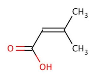 3-Methyl-2-butenoic acid (CAS 541-47-9) - chemical structure image