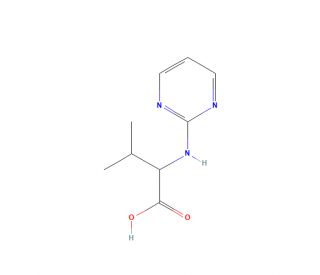 3-methyl-2-(pyrimidin-2-ylamino)butanoic acid - chemical structure image