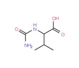 3-Methyl-2-ureido-butyric acid (CAS 26081-00-5) - chemical structure image