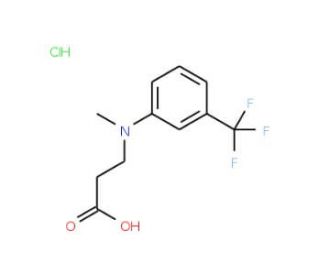 3-[Methyl-(3-trifluoromethyl-phenyl)-amino]-propionic acid hydrochloride - chemical structure image