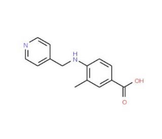 3-Methyl-4-[(pyridin-4-ylmethyl)-amino]-benzoic acid - chemical structure image