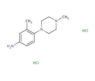 3-methyl-4-(4-methylpiperazin-1-yl)aniline dihydrochloride - chemical structure image