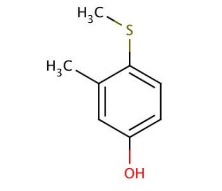 3-Methyl-4-(methylthio)phenol (CAS 3120-74-9) - chemical structure image