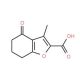 3-Methyl-4-oxo-4,5,6,7-tetrahydro-benzofuran-2-carboxylic acid (CAS 112579-43-8) - chemical structure image