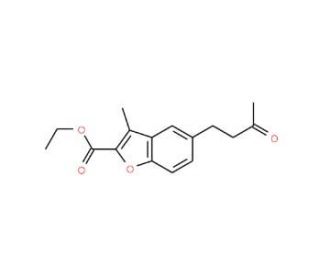 3-Methyl-5-(3-oxo-butyl)-benzofuran-2-carboxylic acid ethyl ester - chemical structure image