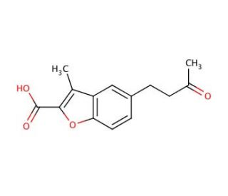3-Methyl-5-(3-oxo-butyl)-benzofuran-2-carboxylic acid - chemical structure image