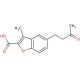 3-Methyl-5-(3-oxo-butyl)-benzofuran-2-carboxylic acid - chemical structure image