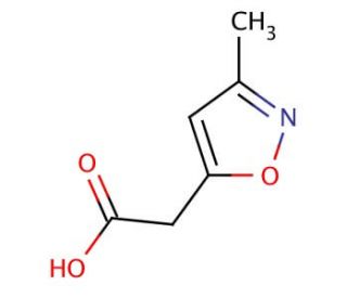 3-Methyl-5-isoxazoleacetic acid (CAS 19668-85-0) - chemical structure image