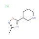 3-methyl-5-(piperidin-3-yl)-1,2,4-oxadiazole hydrochloride - chemical structure image