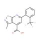 3-methyl-6-[2-(trifluoromethyl)phenyl]isoxazolo[5,4-b]pyridine-4-carboxylic acid - chemical structure image