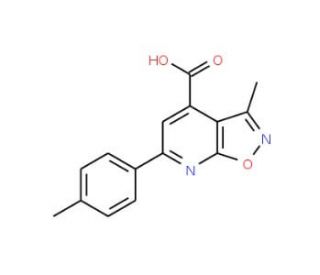 3-methyl-6-(4-methylphenyl)isoxazolo[5,4-b]pyridine-4-carboxylic acid - chemical structure image