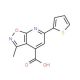 3-methyl-6-thien-2-ylisoxazolo[5,4-b]pyridine-4-carboxylic acid (CAS 923881-51-0) - chemical structure image