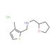 (3-Methyl-thiophen-2-ylmethyl)-(tetrahydro-furan-2-ylmethyl)-amine hydrochloride - chemical structure image