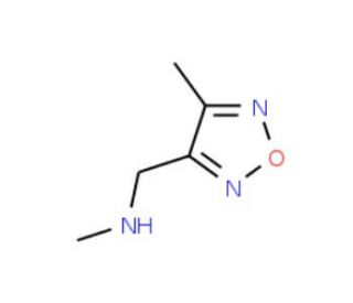 3-Methylaminomethyl-4-methyl-1,2,5-oxadiazole (CAS 588730-16-9) - chemical structure image