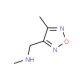 3-Methylaminomethyl-4-methyl-1,2,5-oxadiazole (CAS 588730-16-9) - chemical structure image