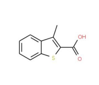 3-Methylbenzo[b]thiophene-2-carboxylic acid (CAS 3133-78-6) - chemical structure image