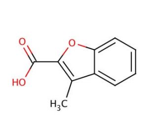 3-Methylbenzofuran-2-carboxylic acid (CAS 24673-56-1) - chemical structure image