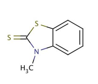 3-Methylbenzothiazole-2-thione (CAS 2254-94-6) - chemical structure image