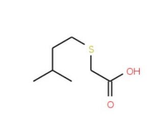 [(3-methylbutyl)thio]acetic acid (CAS 857557-30-3) - chemical structure image