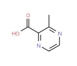 3-Methylpyrazine-2-carboxylic acid (CAS 41110-28-5) - chemical structure image