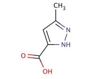 3-Methylpyrazole-5-carboxylic acid (CAS 402-61-9) - chemical structure image