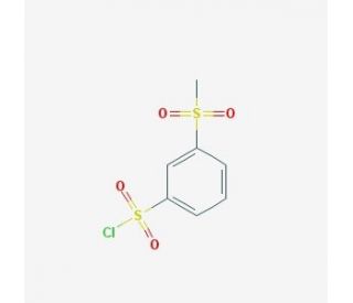 3-(Methylsulfonyl)benzenesulfonyl chloride (CAS 5335-40-0) - chemical structure image
