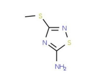 3-(methylthio)-1,2,4-thiadiazol-5-amine (CAS 6913-13-9) - chemical structure image
