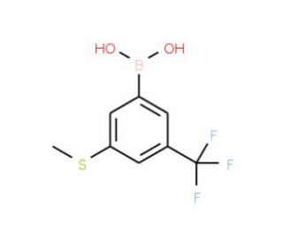 3-(Methylthio)-5-(trifluoromethyl)phenylboronic acid (CAS 957120-83-1) - chemical structure image