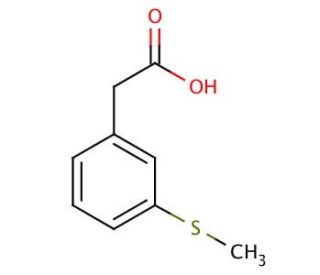 3-(Methylthio)phenyl acetic acid (CAS 18698-73-2) - chemical structure image