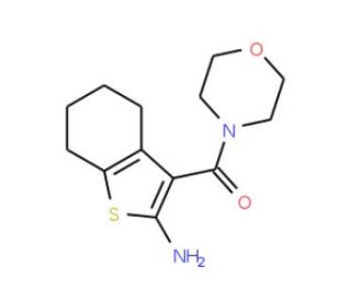 3-(Morpholin-4-ylcarbonyl)-4,5,6,7-tetrahydro-1-benzothien-2-ylamine (CAS 554405-87-7) - chemical structure image
