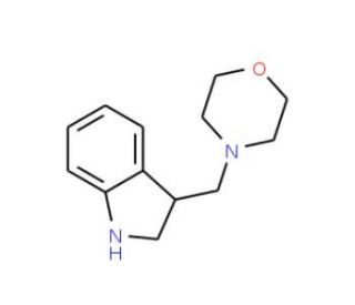 3-Morpholin-4-ylmethyl-2,3-dihydro-1H-indole - chemical structure image